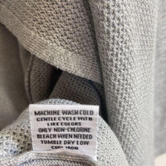 Stitchcount Open Draped Front Lightweight Cardigan Sweater Gray Size XL - Picture 6 of 10